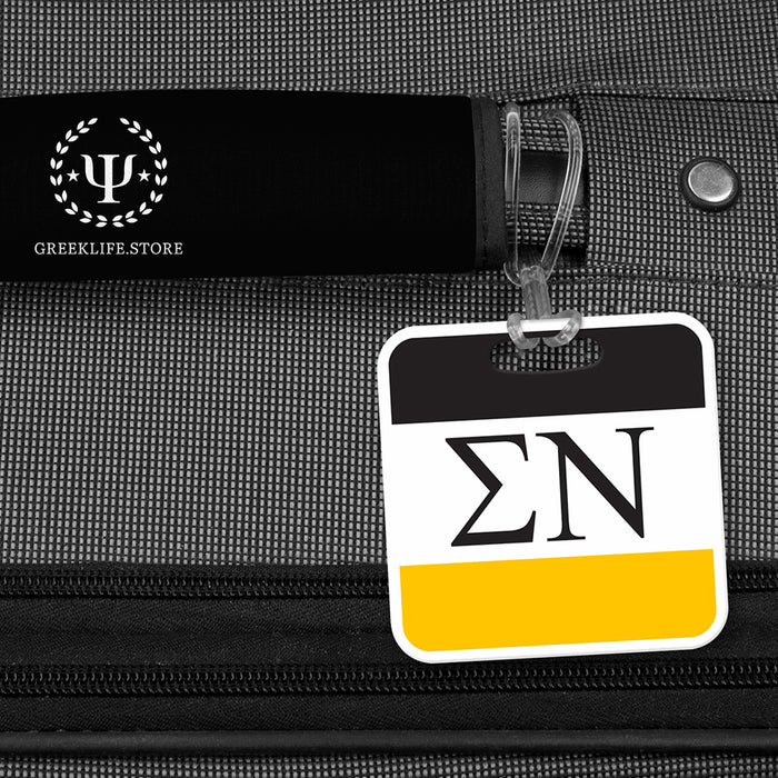 Sigma Nu Luggage Bag Tag (square)