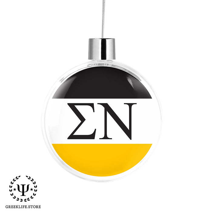 Sigma Nu Christmas Ornament Flat Round