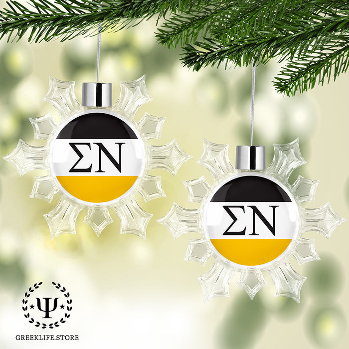 Sigma Nu Christmas Ornament - Snowflake