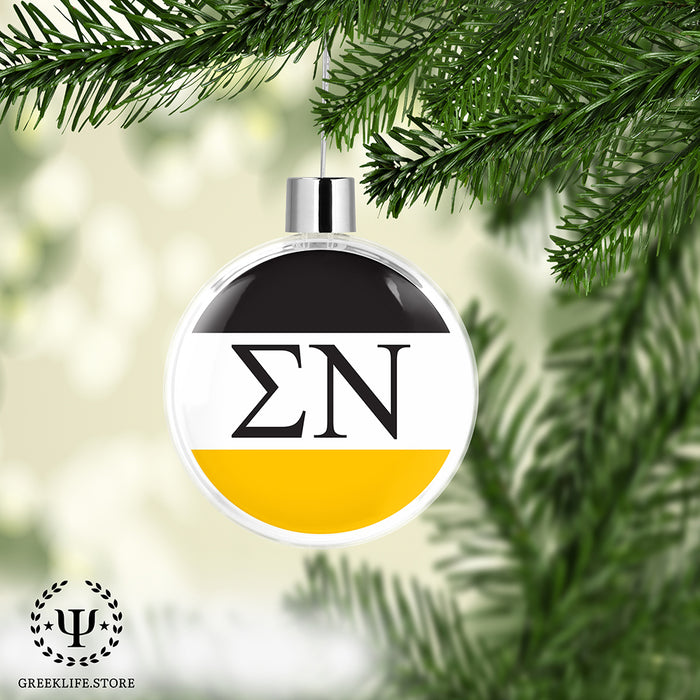 Sigma Nu Christmas Ornament Flat Round