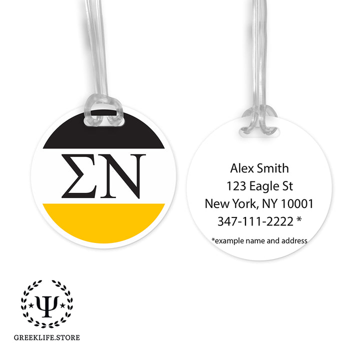 Sigma Nu Luggage Bag Tag (round)
