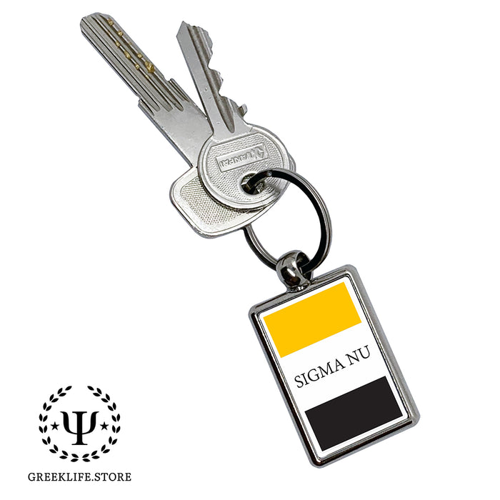 Sigma Nu Keychain Rectangular