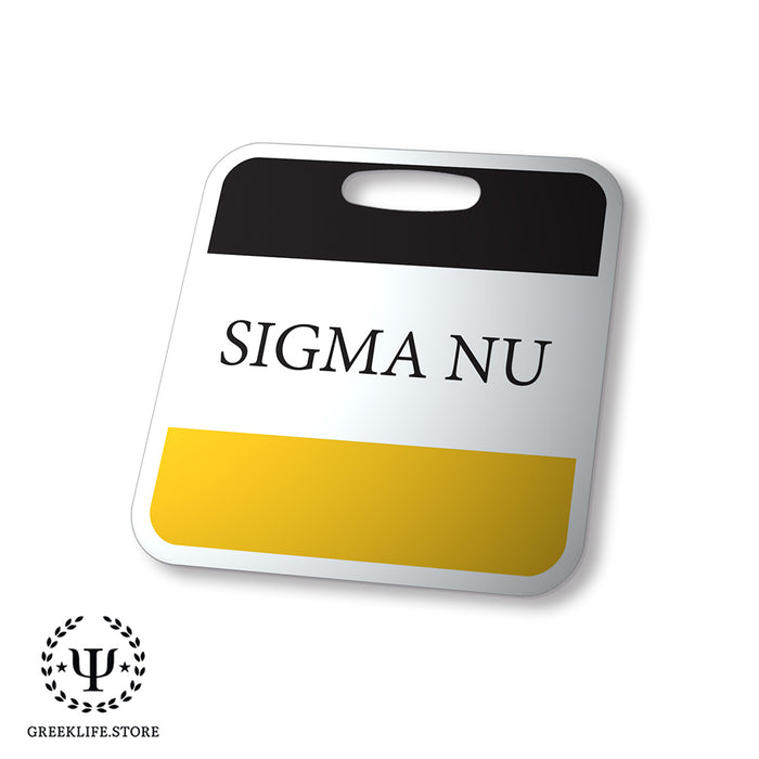 Sigma Nu Luggage Bag Tag (square)