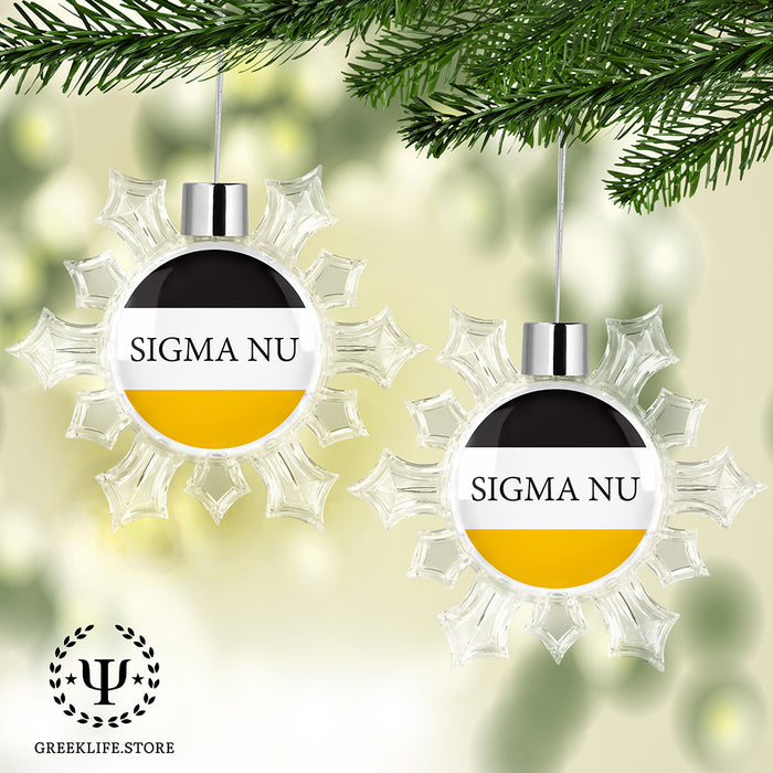 Sigma Nu Christmas Ornament - Snowflake