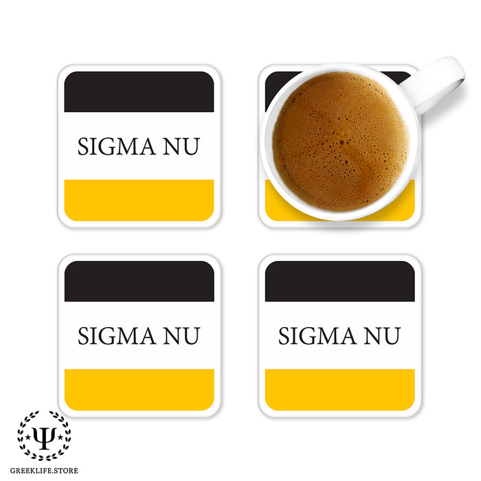 Sigma Nu Beverage Coasters Square (Set of 4)