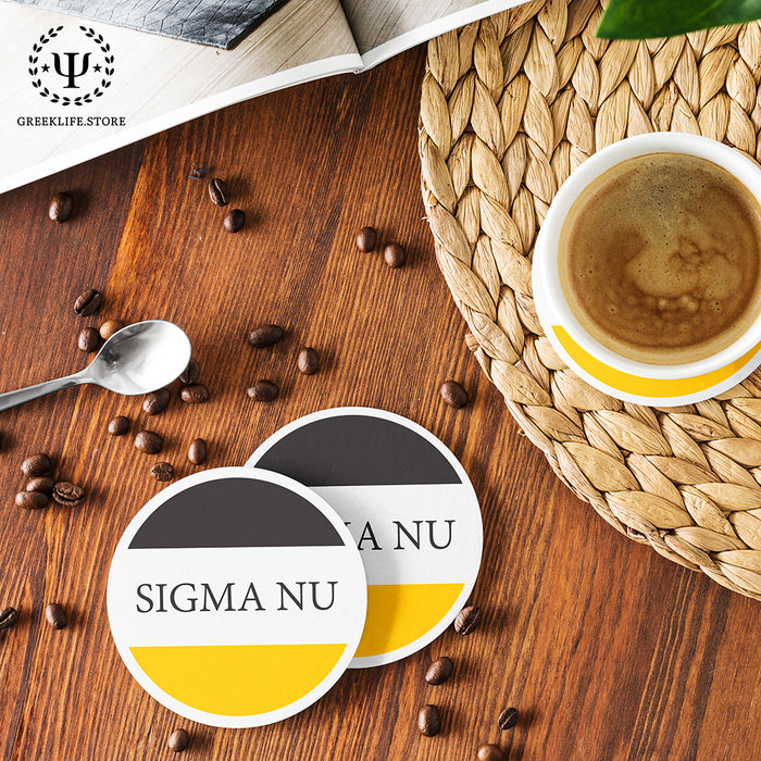 Sigma Nu Beverage Coasters Round (Set of 4)