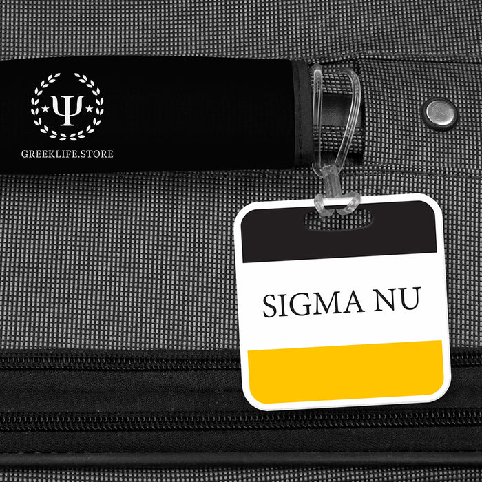 Sigma Nu Luggage Bag Tag (square)
