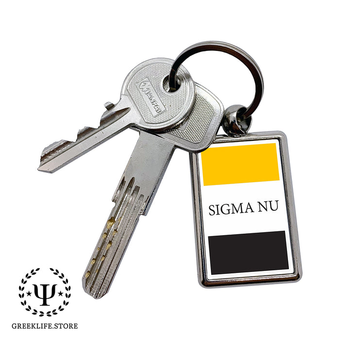 Sigma Nu Keychain Rectangular