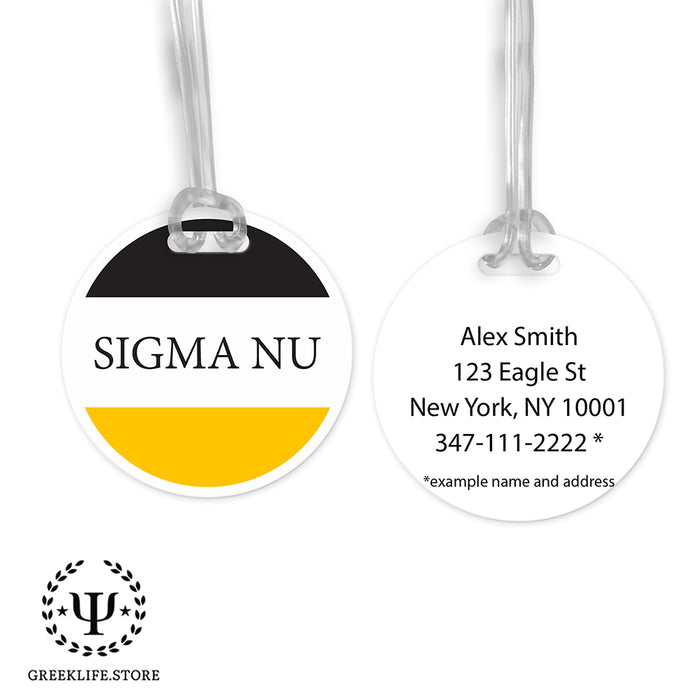 Sigma Nu Luggage Bag Tag (round)