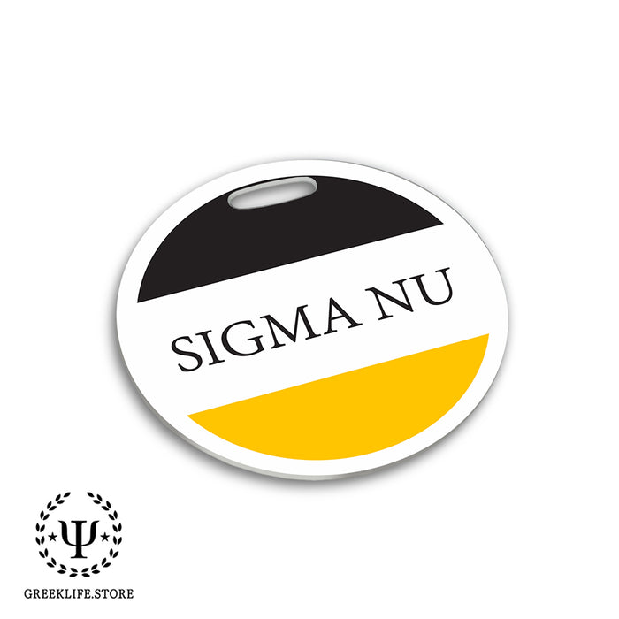 Sigma Nu Luggage Bag Tag (round)