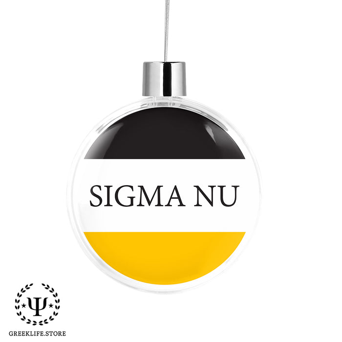 Sigma Nu Christmas Ornament Flat Round