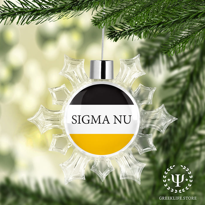 Sigma Nu Christmas Ornament - Snowflake