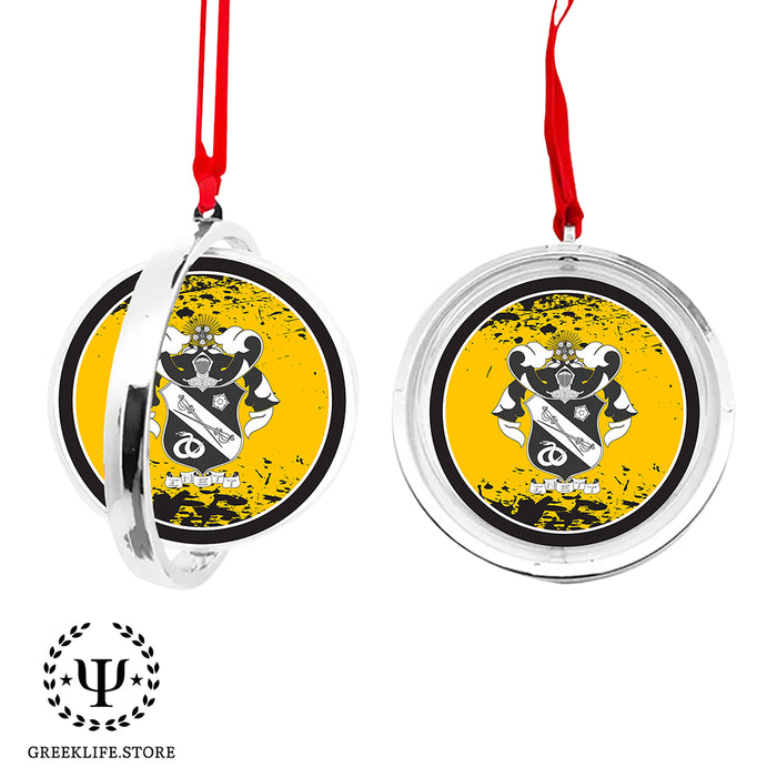 Sigma Nu Christmas Reversible Flat Round Ornament