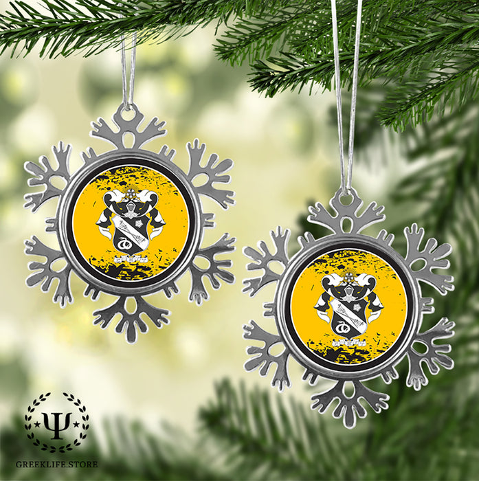 Sigma Nu Christmas Ornament - Snowflake Metal