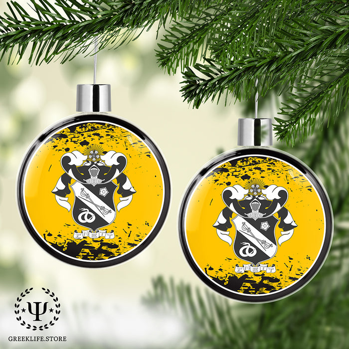 Sigma Nu Christmas Ornament Flat Round