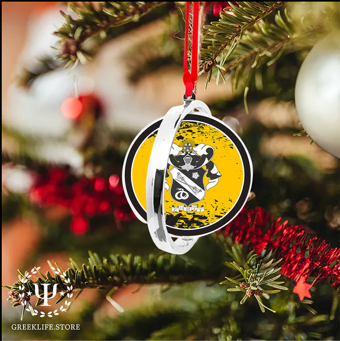 Sigma Nu Christmas Reversible Flat Round Ornament