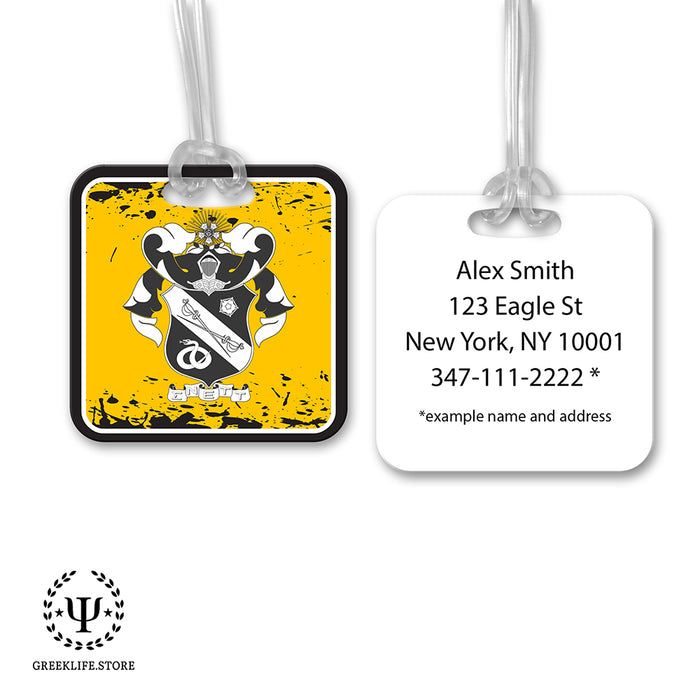 Sigma Nu Luggage Bag Tag (square)