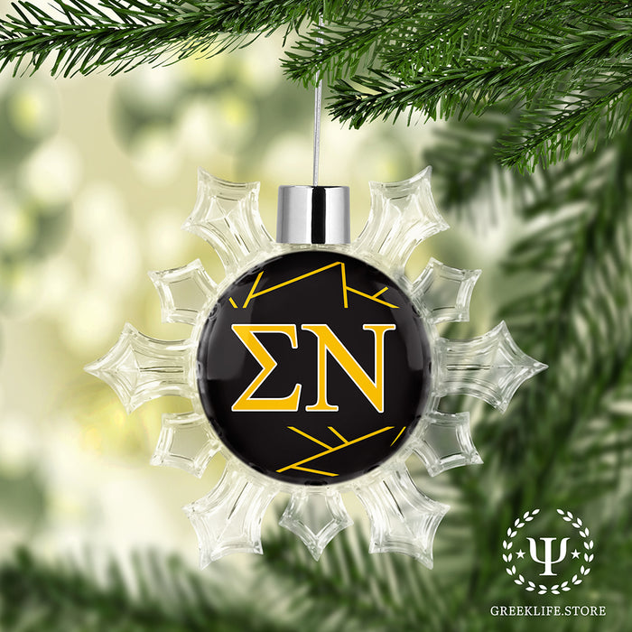 Sigma Nu Christmas Ornament - Snowflake