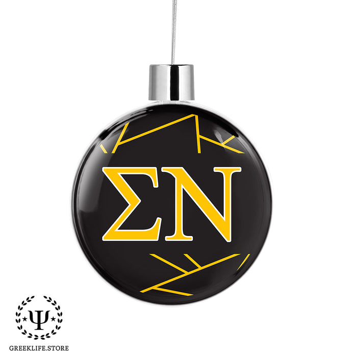 Sigma Nu Christmas Ornament Flat Round