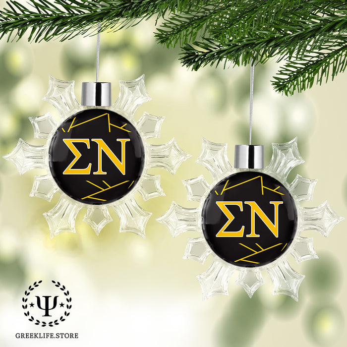 Sigma Nu Christmas Ornament - Snowflake