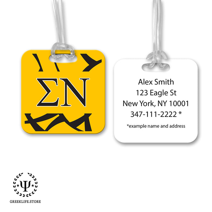Sigma Nu Luggage Bag Tag (square)