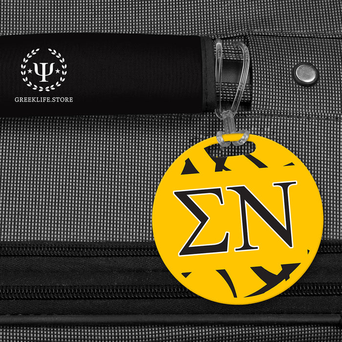 Sigma Nu Luggage Bag Tag (round)