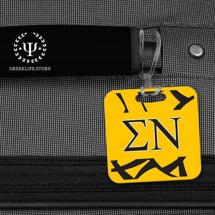 Sigma Nu Luggage Bag Tag (square)