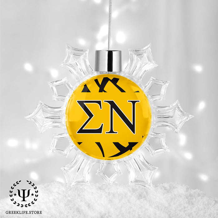 Sigma Nu Christmas Ornament - Snowflake