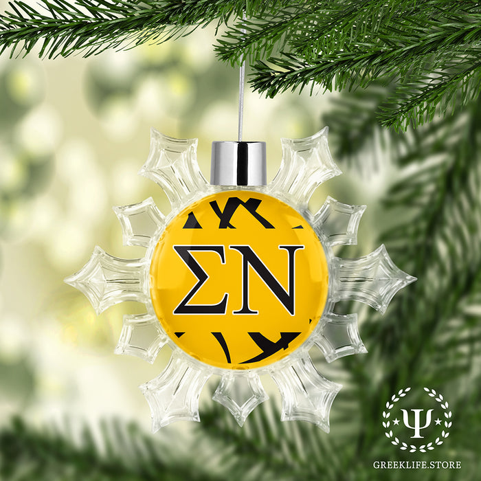 Sigma Nu Christmas Ornament - Snowflake