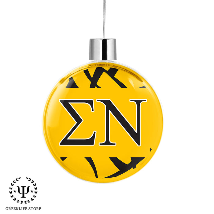 Sigma Nu Christmas Ornament Flat Round