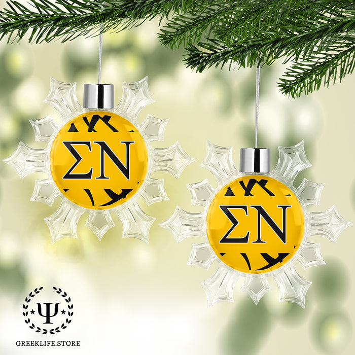 Sigma Nu Christmas Ornament - Snowflake