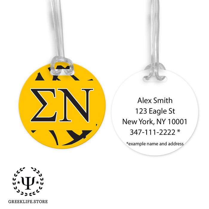 Sigma Nu Luggage Bag Tag (round)