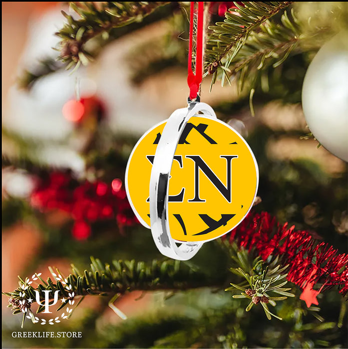 Sigma Nu Christmas Reversible Flat Round Ornament