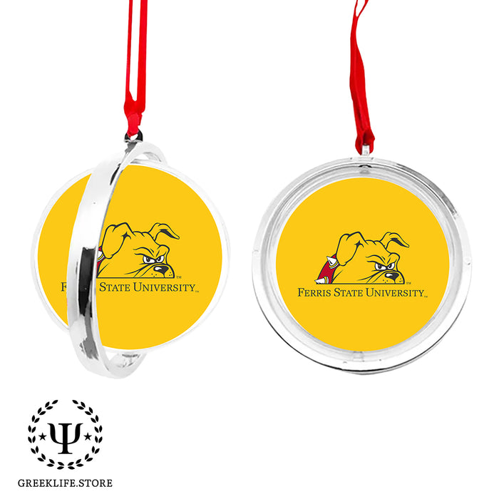 Ferris State University Christmas Reversible Flat Round Ornament