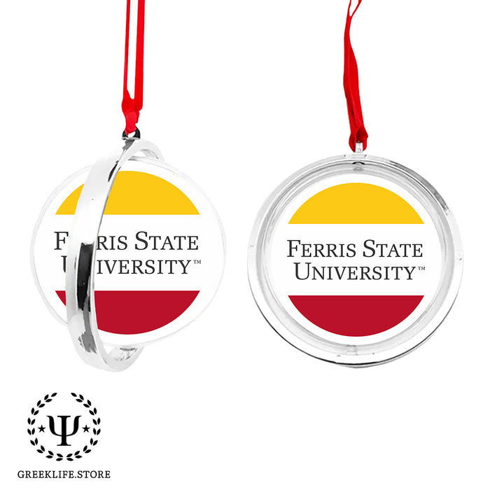 Ferris State University Christmas Reversible Flat Round Ornament