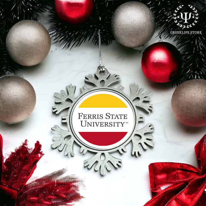 Ferris State University Christmas Ornament - Snowflake Metal
