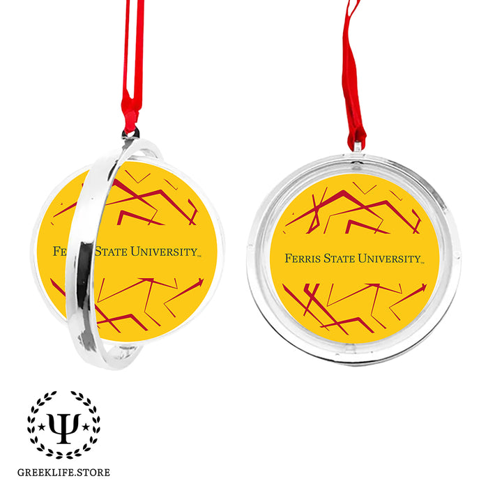 Ferris State University Christmas Reversible Flat Round Ornament