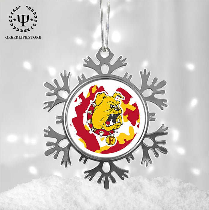 Ferris State University Christmas Ornament - Snowflake Metal