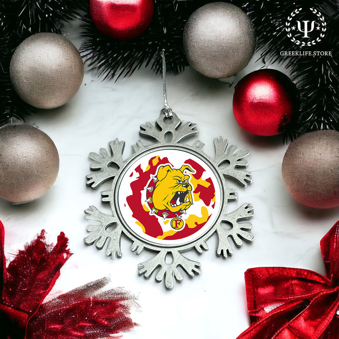 Ferris State University Christmas Ornament - Snowflake Metal