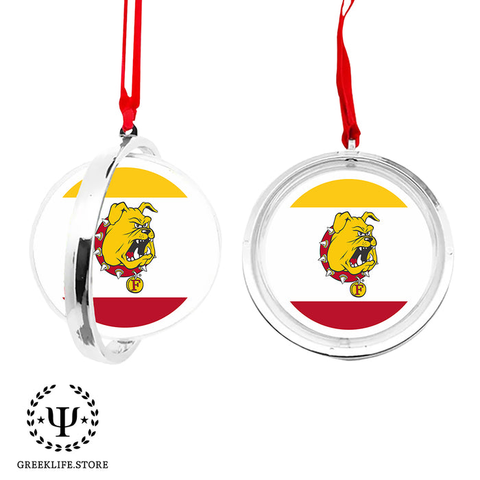 Ferris State University Christmas Reversible Flat Round Ornament