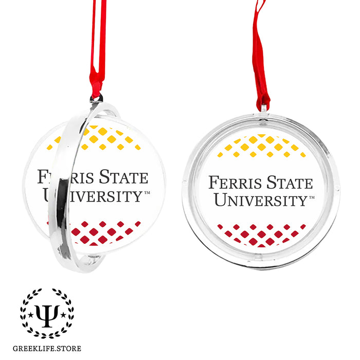Ferris State University Christmas Reversible Flat Round Ornament