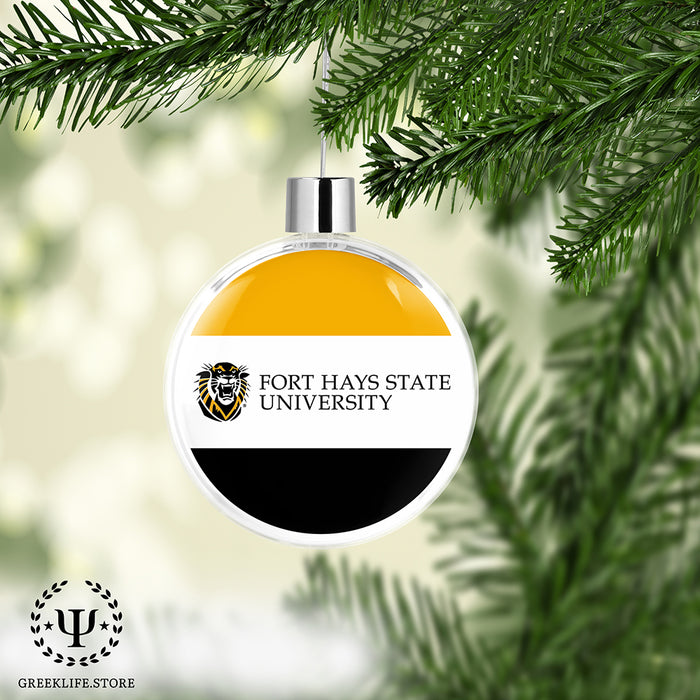 Fort Hays State University Christmas Ornament Flat Round