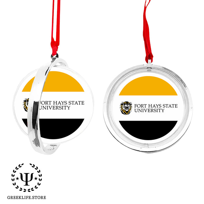 Fort Hays State University Christmas Reversible Flat Round Ornament