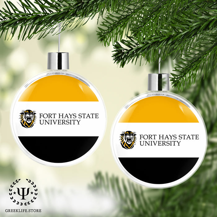 Fort Hays State University Christmas Ornament Flat Round