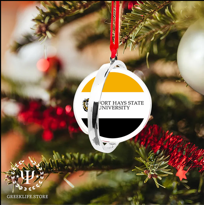 Fort Hays State University Christmas Reversible Flat Round Ornament