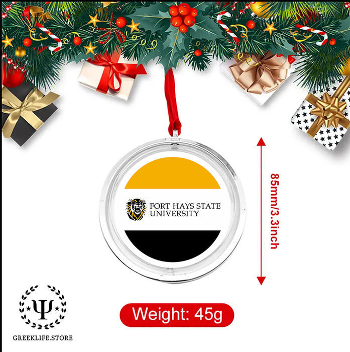 Fort Hays State University Christmas Reversible Flat Round Ornament