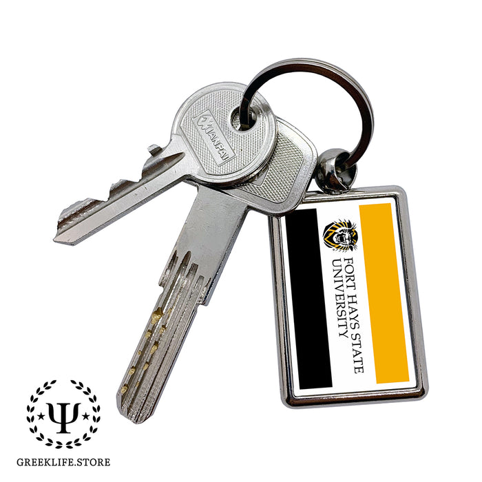 Fort Hays State University Keychain Rectangular