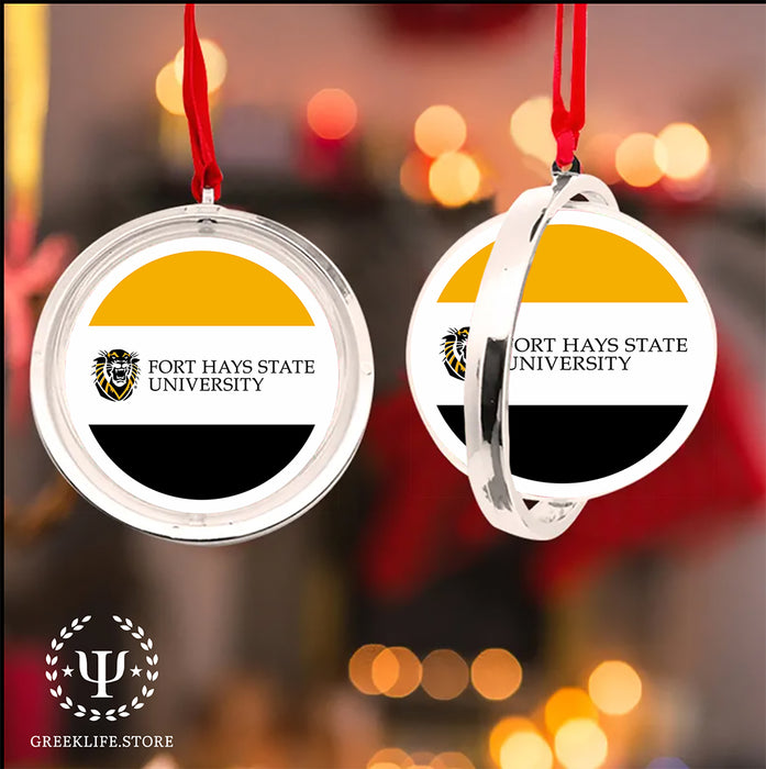 Fort Hays State University Christmas Reversible Flat Round Ornament