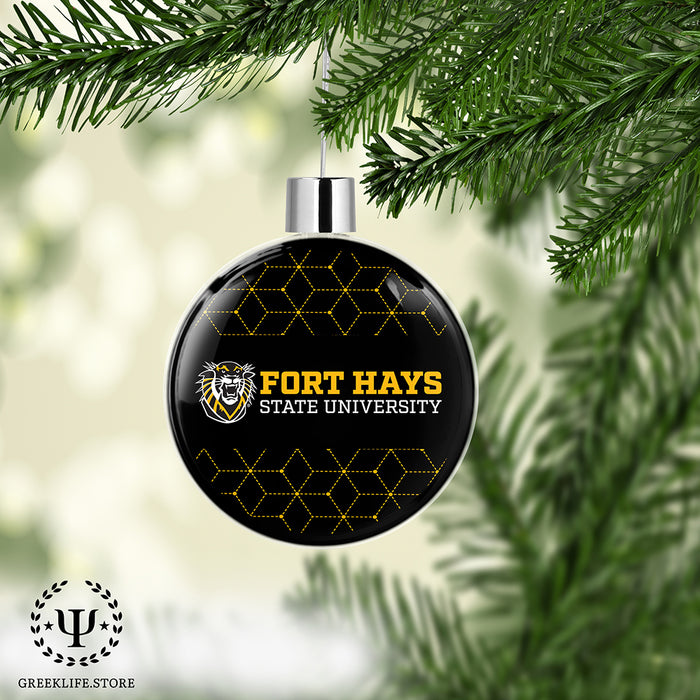 Fort Hays State University Christmas Ornament Flat Round