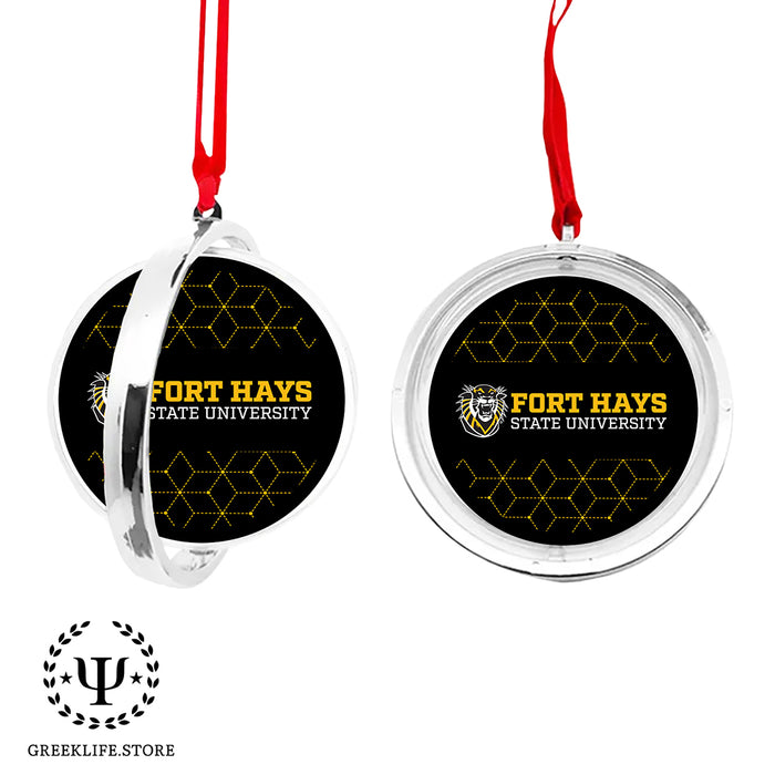 Fort Hays State University Christmas Reversible Flat Round Ornament